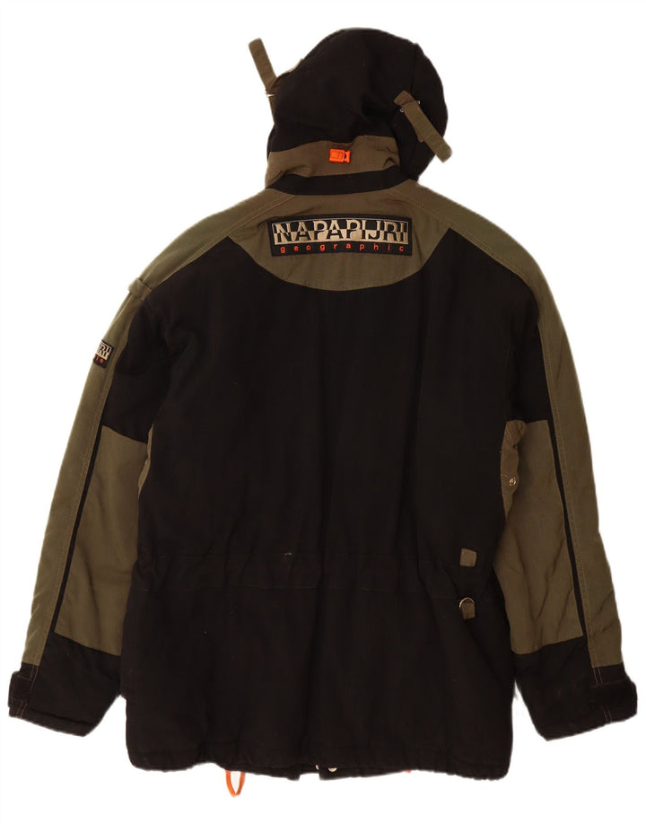 Jaqueta corta-vento masculina NAPAPIJRI com capuz UK 38 poliamida preta média