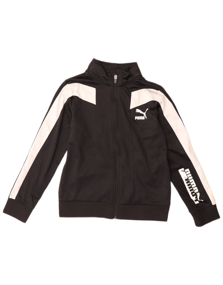 Jaqueta Puma Boys Graphic Tracksuit Top 10-11 Anos Médio Preto Colorblock