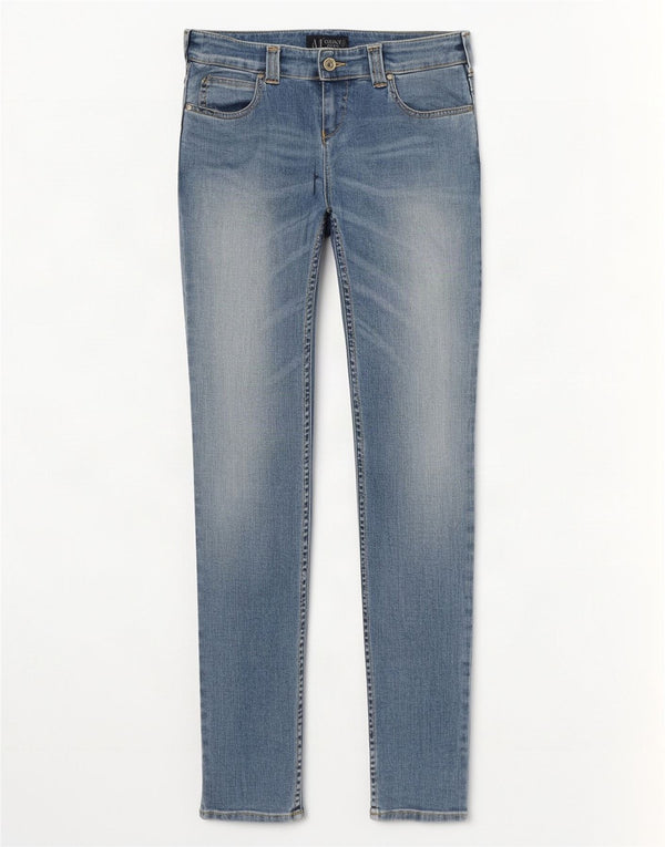 Calça jeans skinny feminina Armani W27 L34 algodão azul