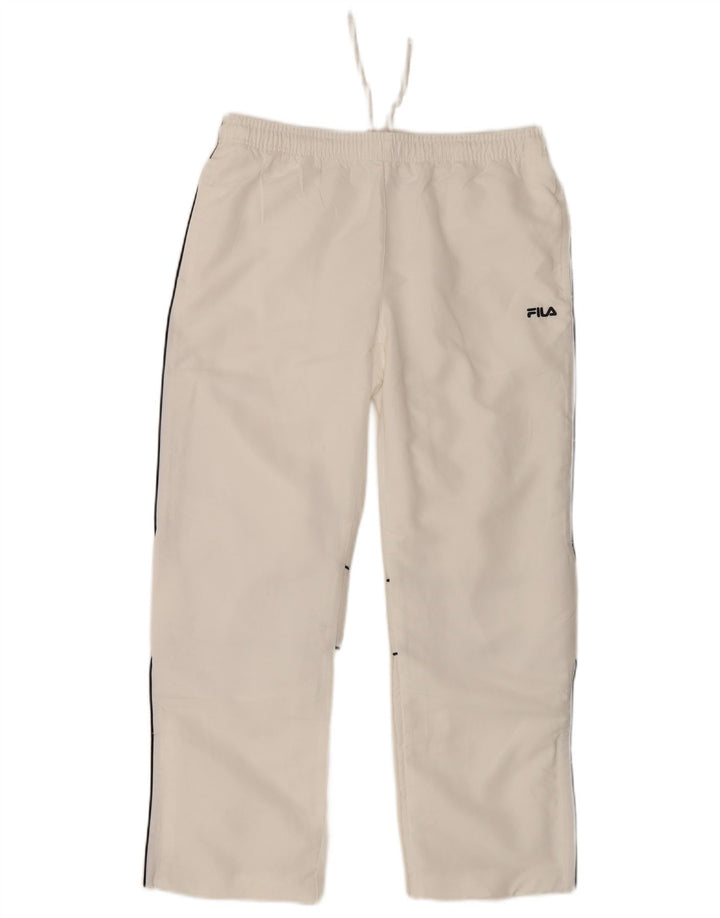 Fila Womens Tracksuit Calças UK 10 Pequeno Poliéster Branco