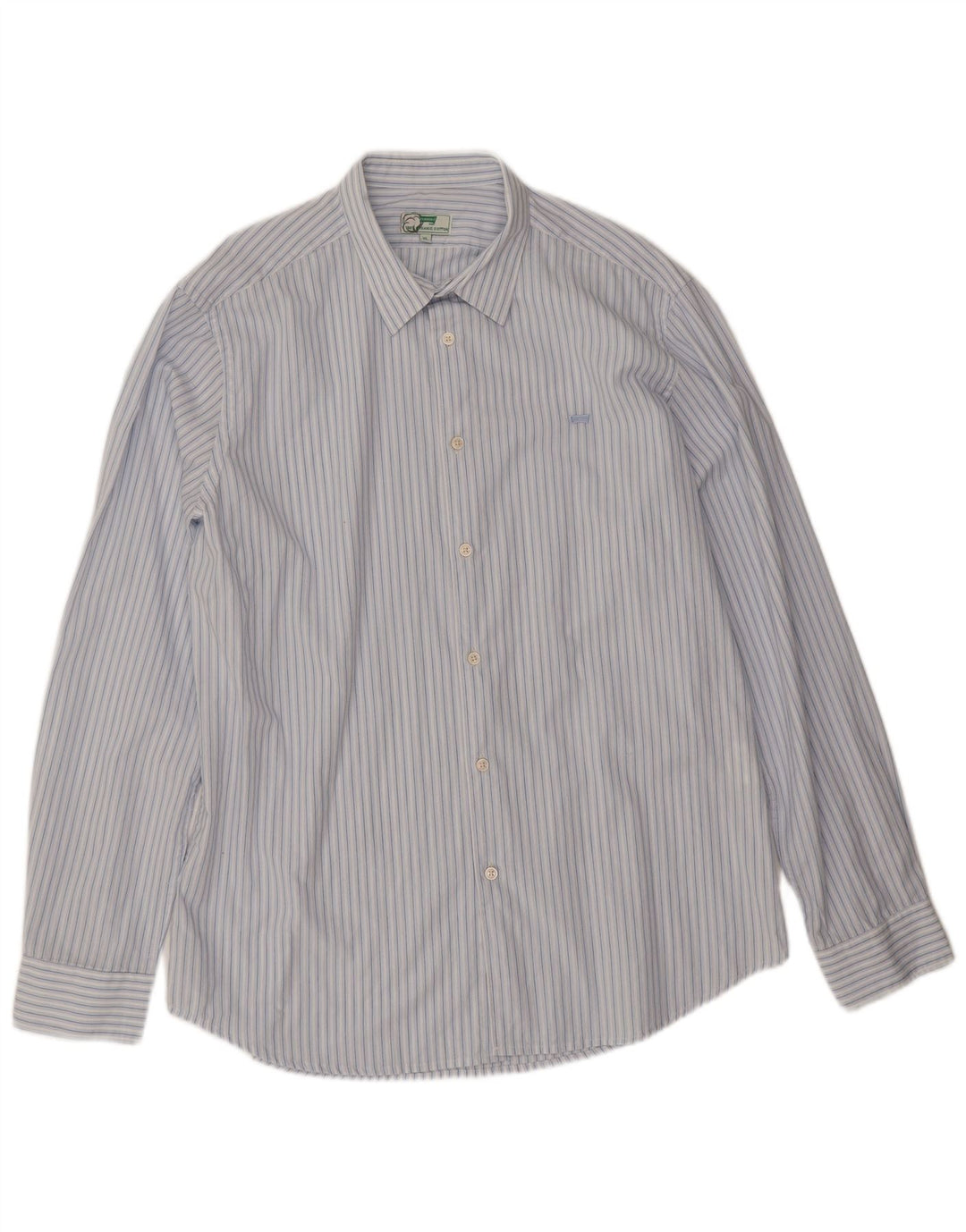 Camisa masculina Carrera XL listrada azul algodão