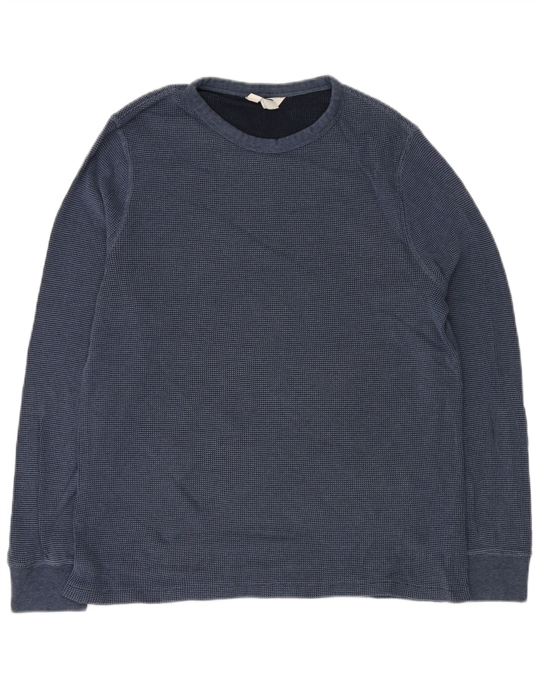 MARKS & SPENCER Top masculino solto de manga comprida de algodão azul médio