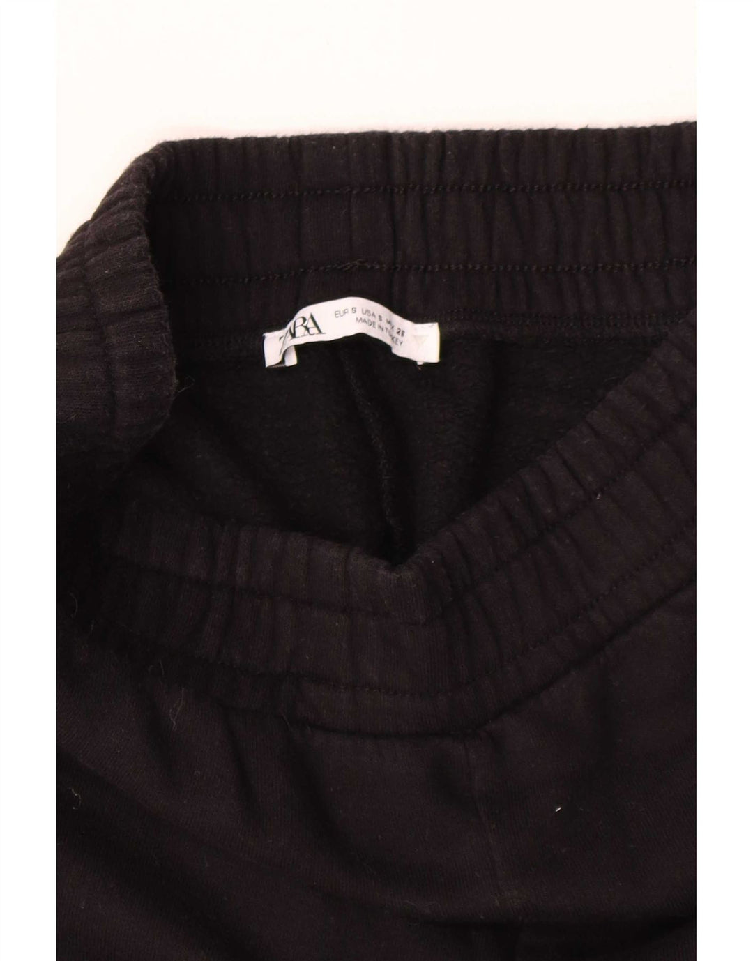 Zara Womens Capri Calças de treino Reino Unido 8 Pequeno Preto