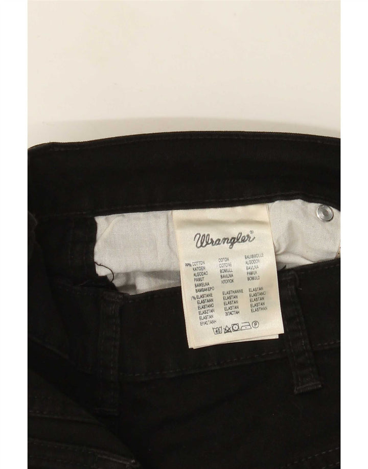 Wrangler Masculino Texas Stretch Straight Jeans W33 L30 Algodão Preto