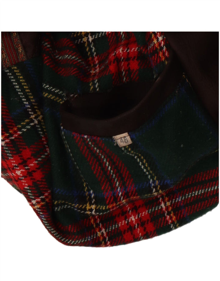 Jaqueta de couro masculina vintage IT 48 couro marrom médio