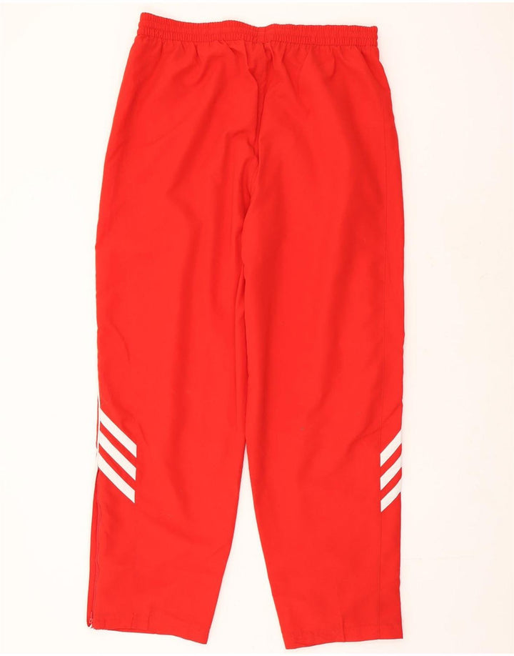 Calças de treino masculinas ADIDAS UK 44/46 poliéster vermelho grande
