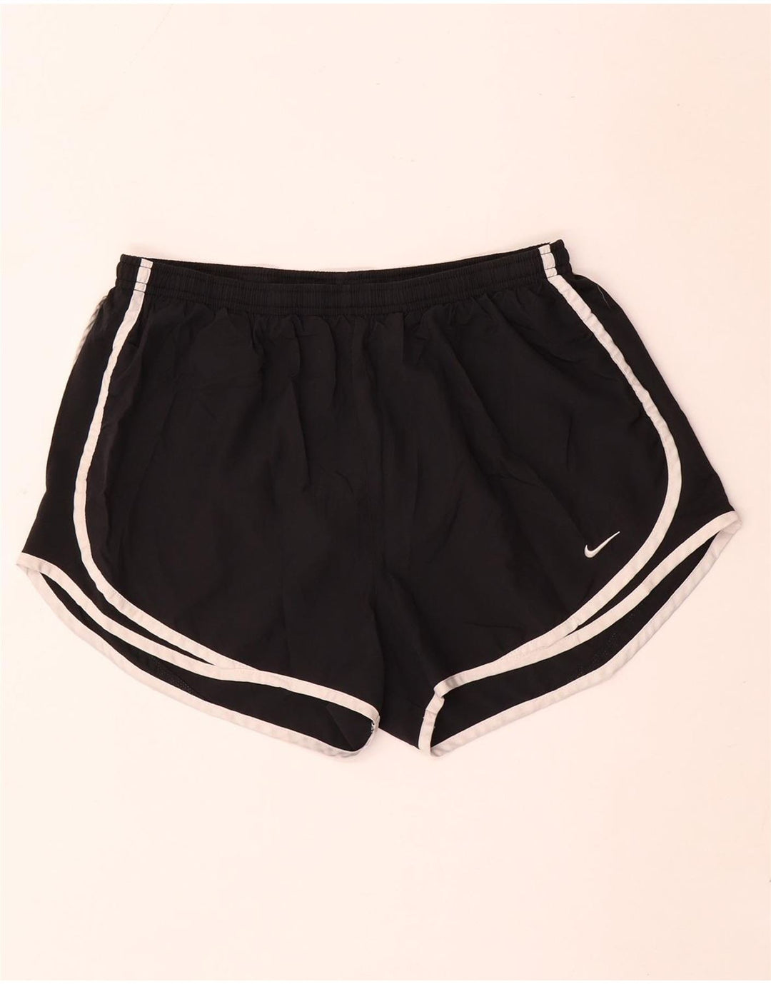 Shorts esportivos femininos Nike Dri Fit UK 16 grande poliéster preto