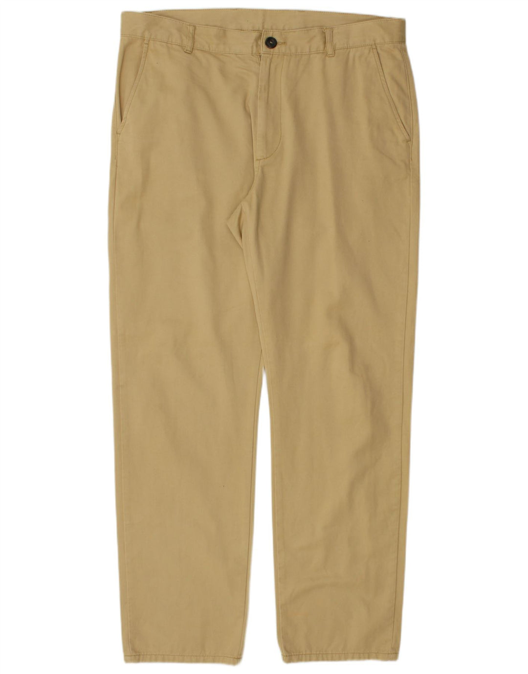Calça chino reta masculina JAEGER W38 L32 algodão bege