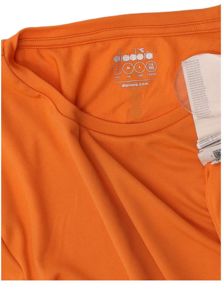 Camiseta masculina Diadora Top médio laranja poliéster