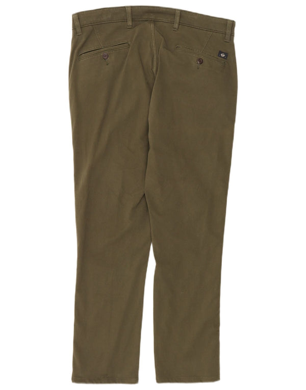Dockers Mens Slim Chino Calças W32 L28 Algodão Cáqui