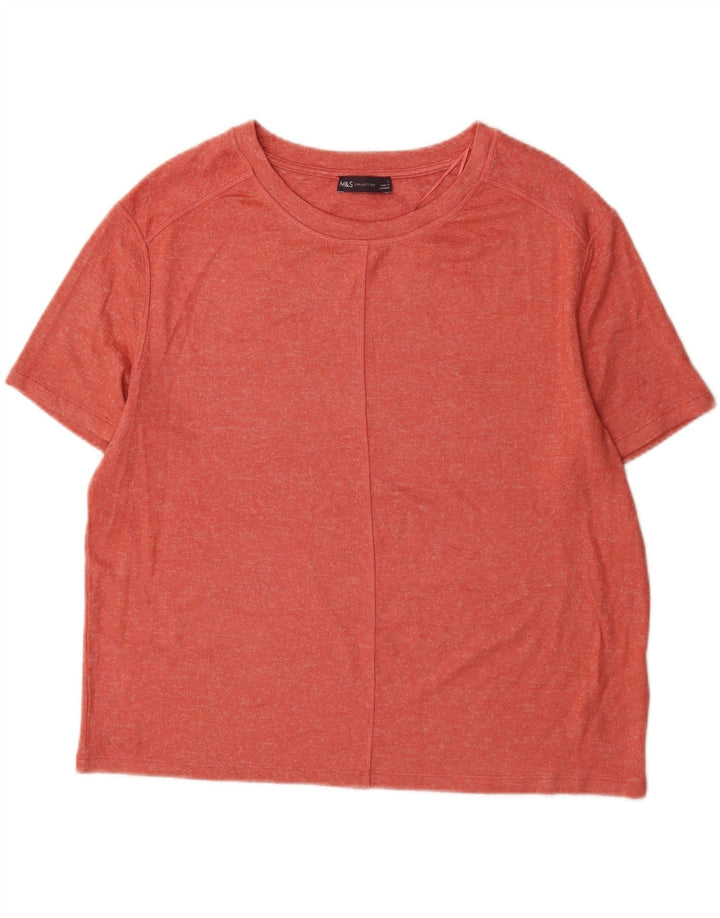 Camiseta masculina Marks & Spencer grande viscose vermelha