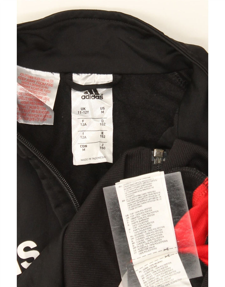 Jaqueta Adidas Boys Graphic Tracksuit Top 11-12 Anos Preto Colorblock