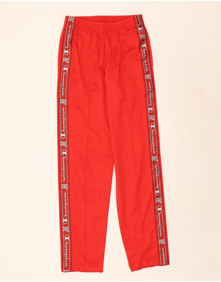 Champion masculino gráfico completo agasalho pequeno poliéster colorblock vermelho