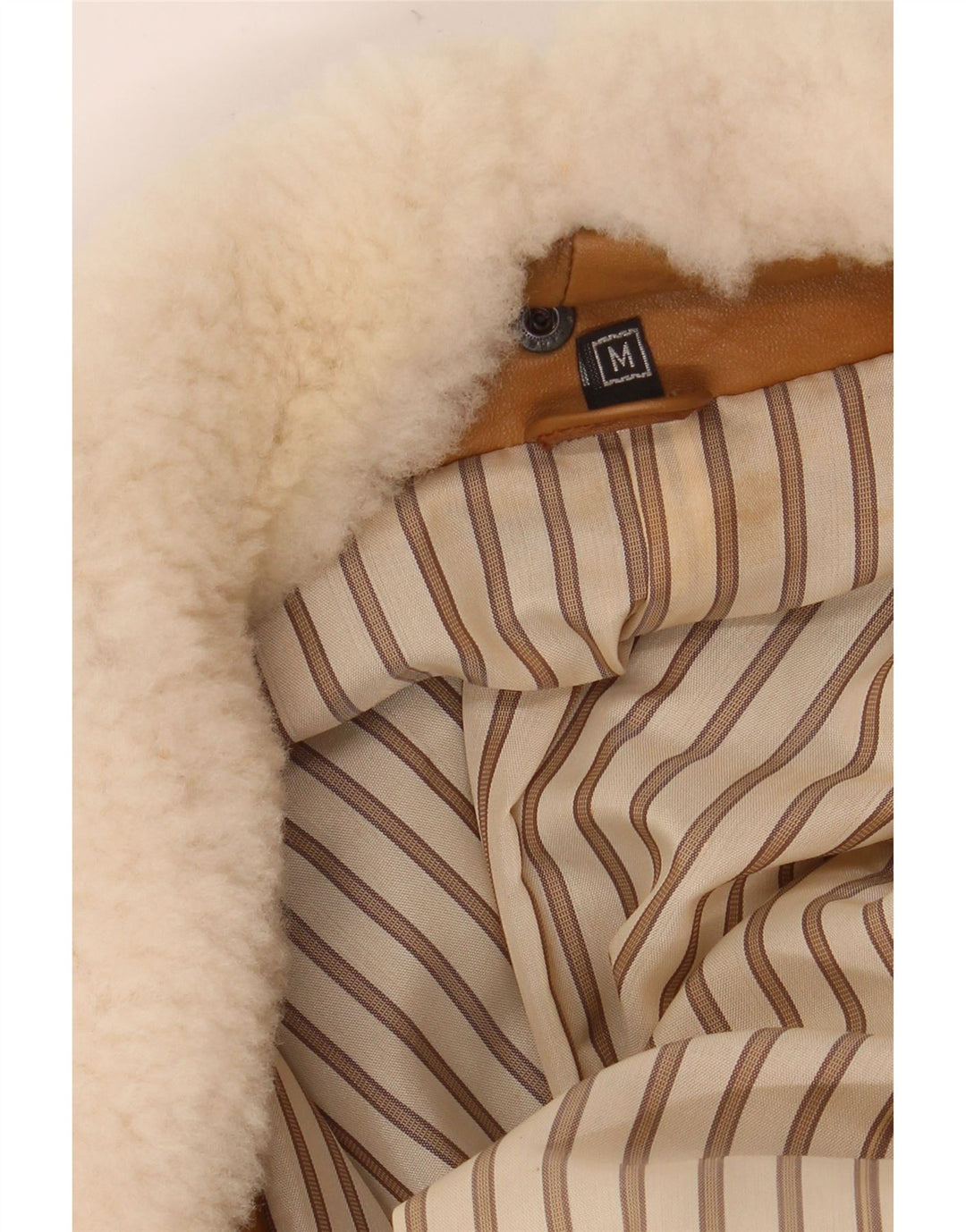 Jaqueta de couro masculina Pointers Loose Fit Reino Unido 38 Couro marrom médio