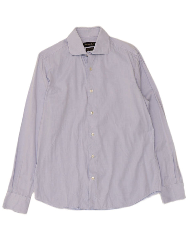 Camisa masculina Massimo Dutti tamanho 41 azul médio argyle/diamante