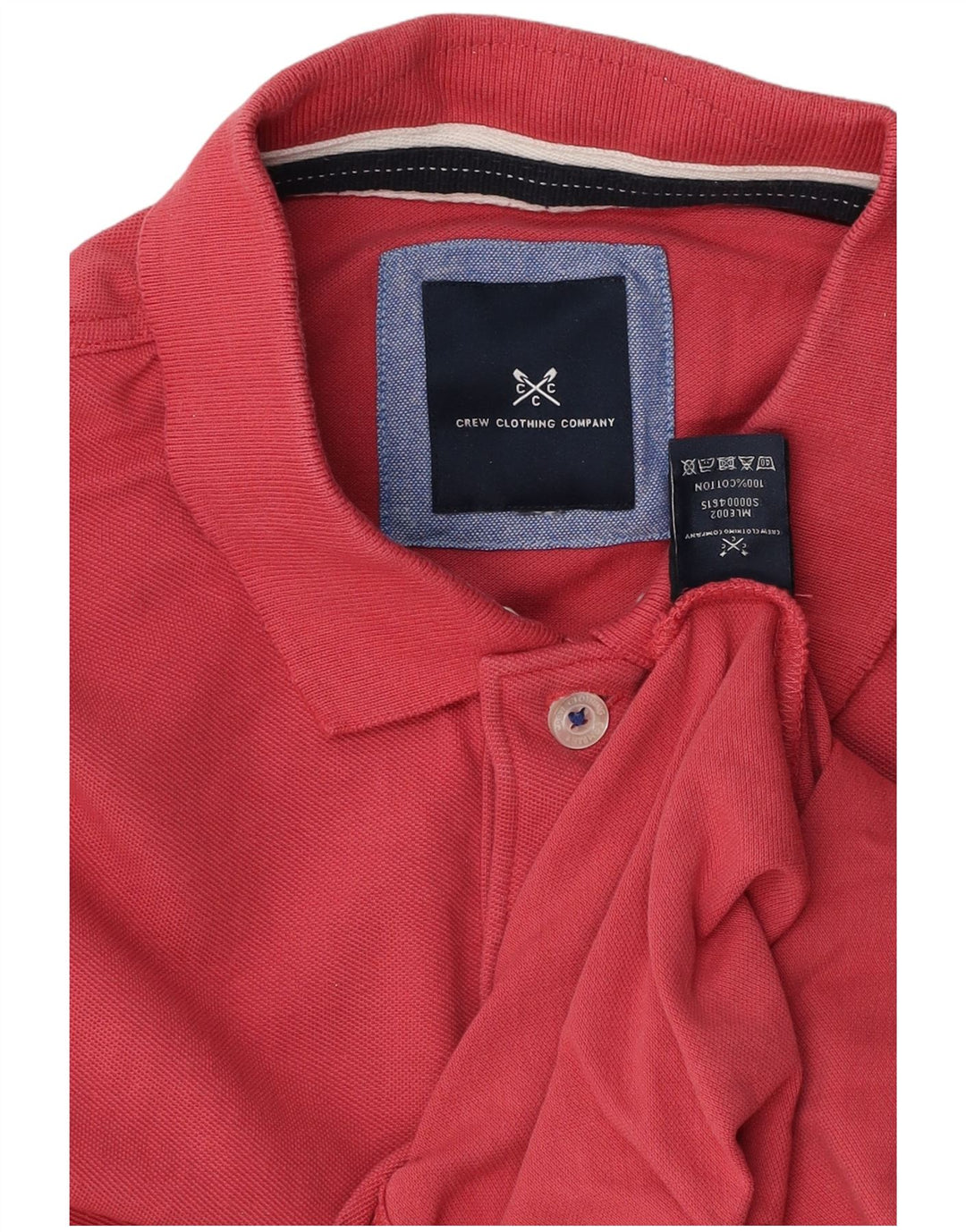 CREW CLOTHING Camisa polo masculina médio algodão rosa