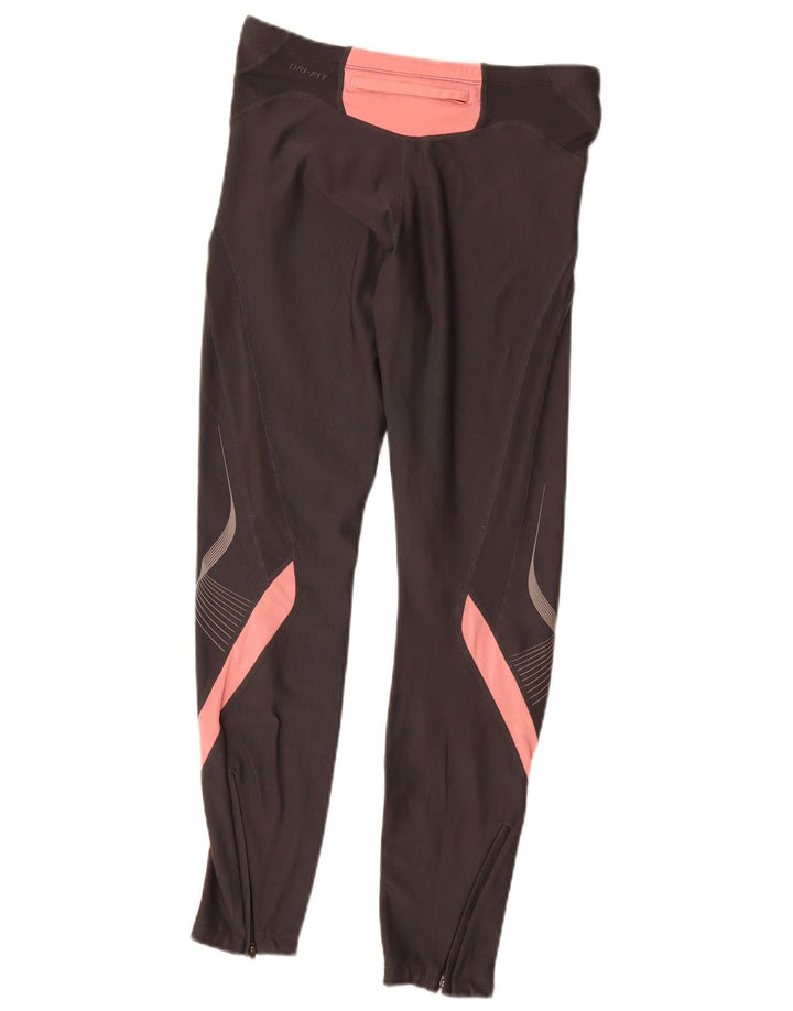 Leggings Nike Dri Fit Feminina UK 10/12 Cinza Médio Colourblock