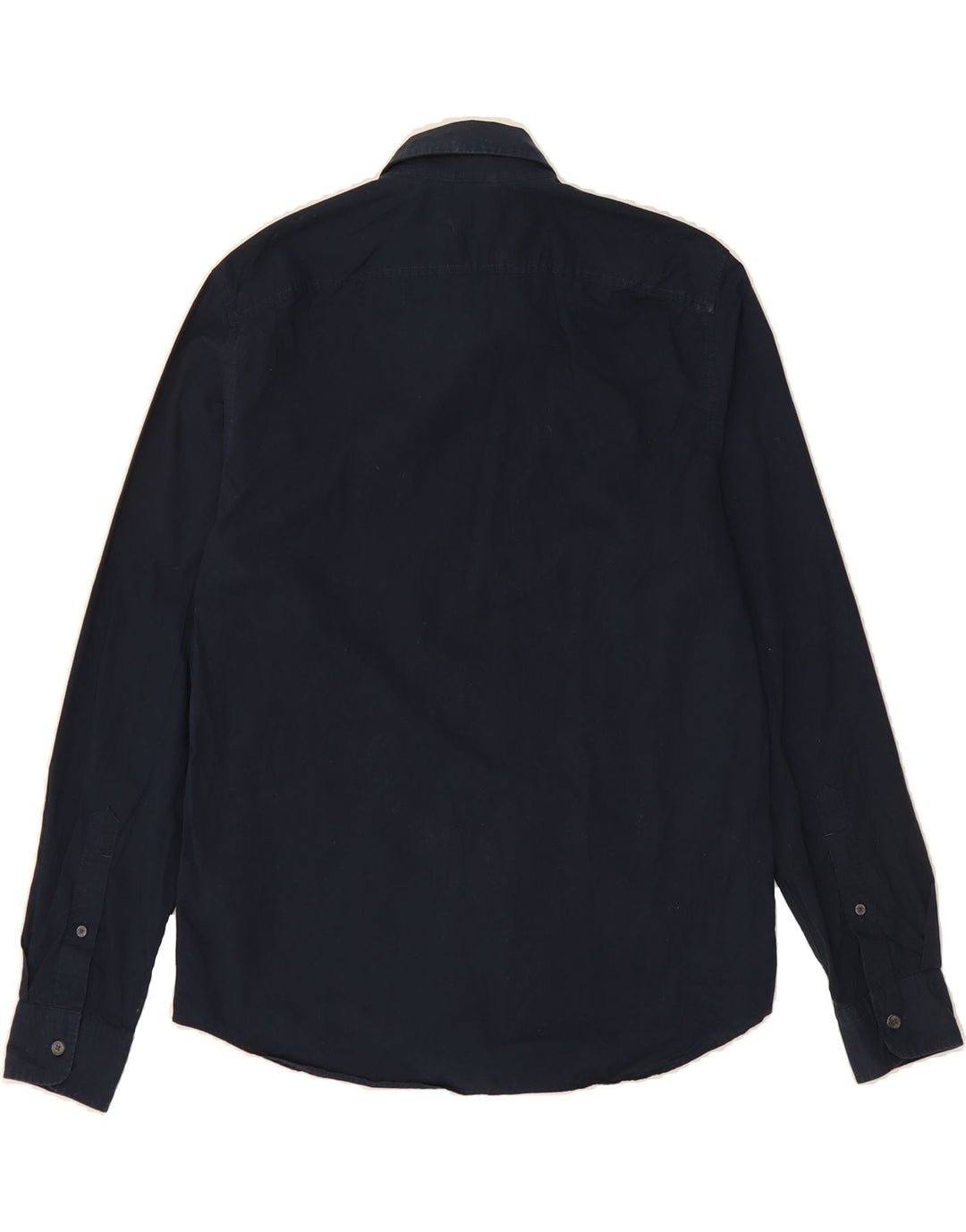 TIMBERLAND Mens Slim Fit Shirt Medium Navy Blue Cotton Vintage Timberland and Second-Hand Timberland from Messina Hembry 