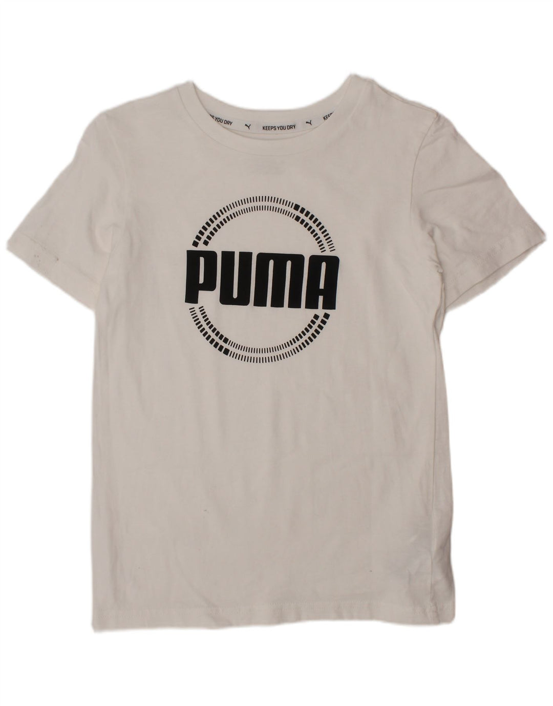 Camiseta PUMA Boys Graphic 9-10 Anos Algodão Branco