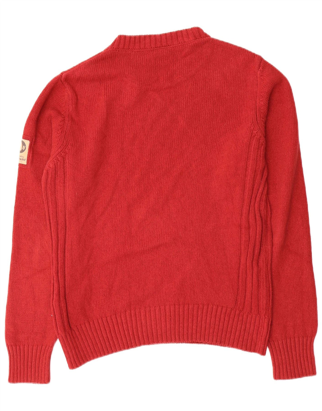 Suéter masculino Murphy & Nye com gola redonda, algodão vermelho médio