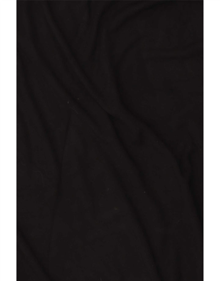 Zara Top feminino com estampa abstrata manga comprida Reino Unido 16 grande preto