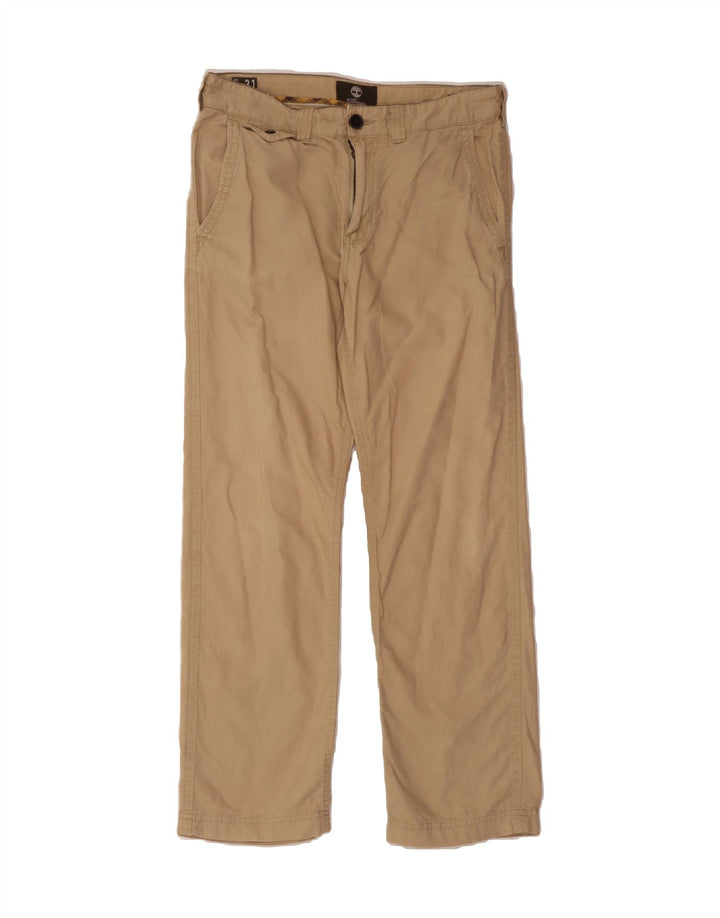 TIMBERLAND Mens Straight Chino Trousers W31 L29 Beige Cotton Vintage Timberland and Second-Hand Timberland from Messina Hembry 