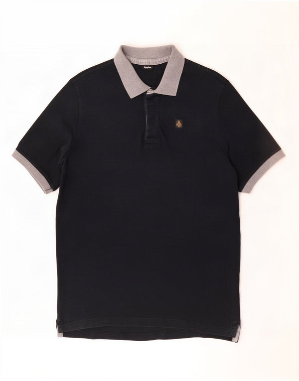 Camisa polo masculina Refrigiwear 2XL preta colorblock