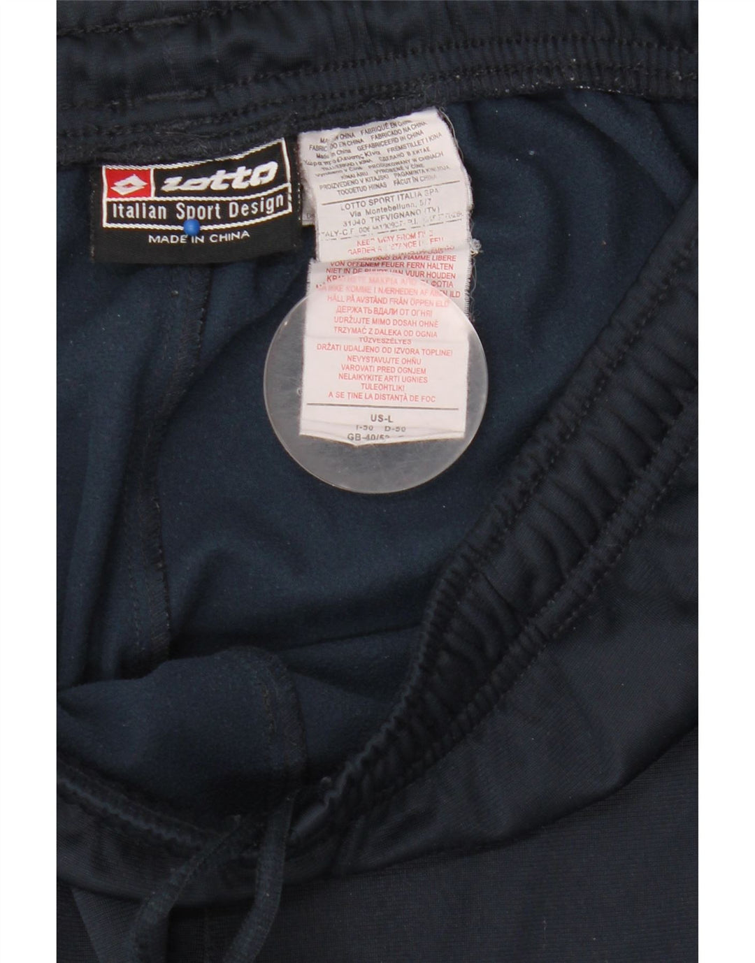 Calça de treino masculina Lotto grande poliéster azul marinho
