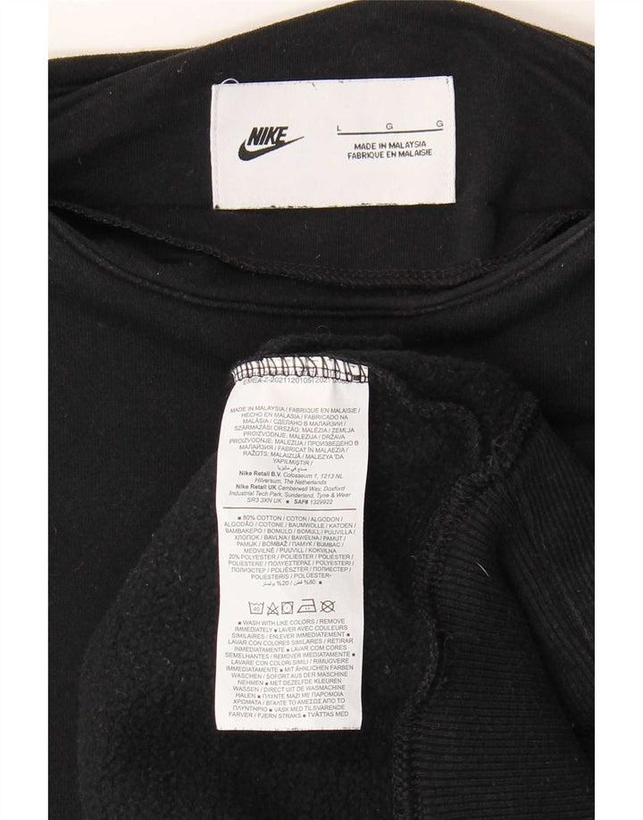 Nike feminino oversized moletom jumper reino unido 16 grande algodão preto