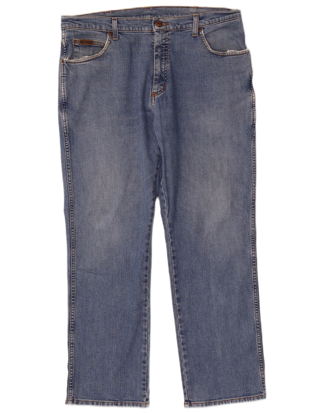 Wrangler Masculino Texas Stretch Straight Jeans W36 L30 Azul Algodão