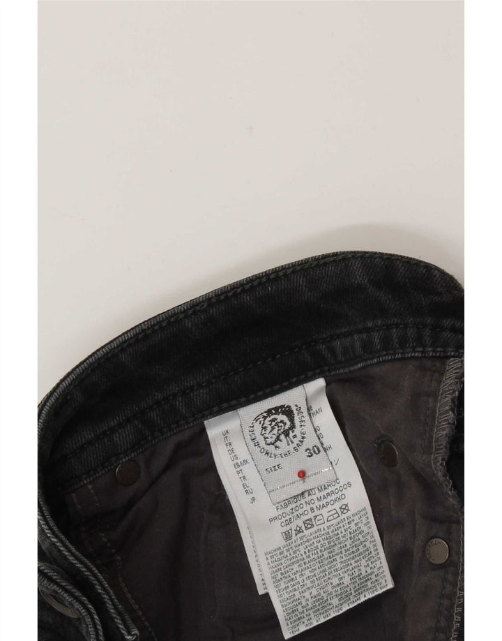 Diesel Mens Jeans Slim W30 L31 Algodão Preto