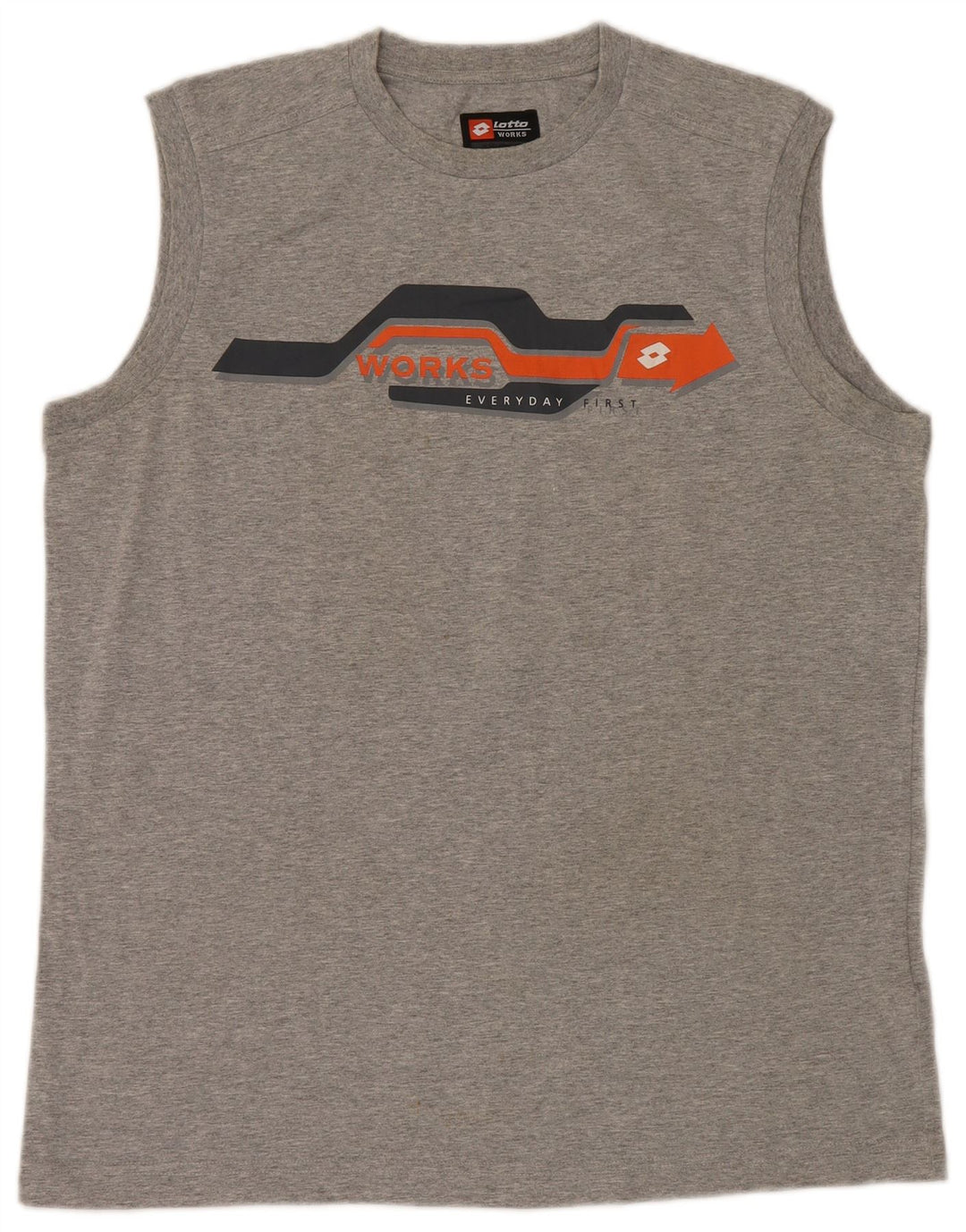 Lotto Mens Graphic Vest Top UK 40/42 Grande Algodão Cinza