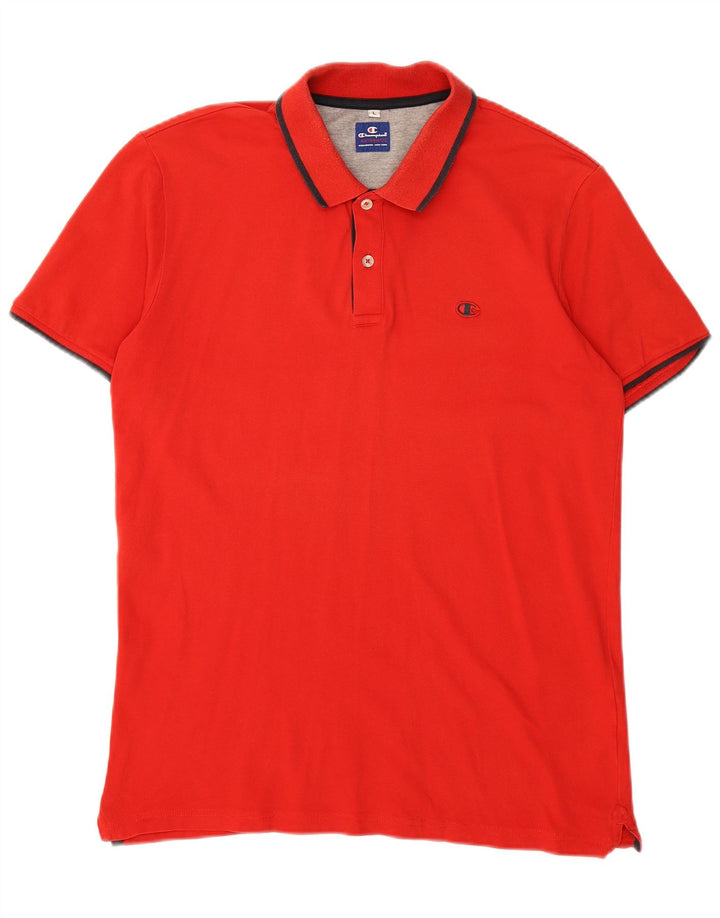 Camisa polo masculina CHAMPION grande algodão vermelho