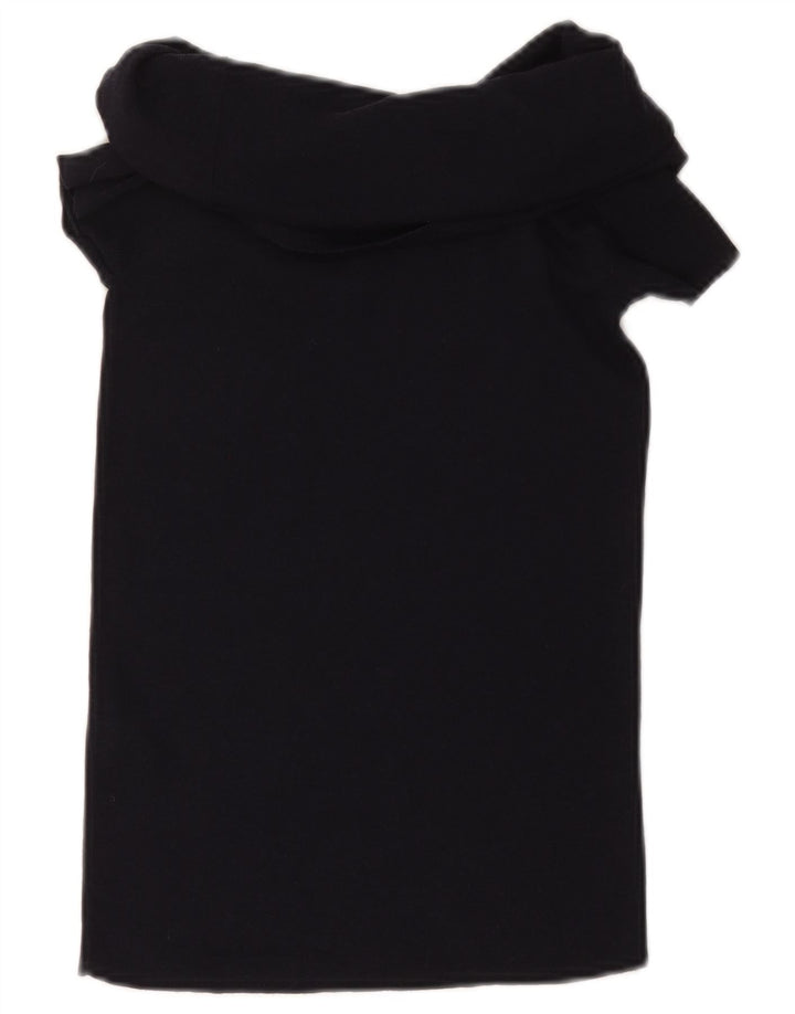 Blusa cropped feminina ZARA UK 12 viscose preta média