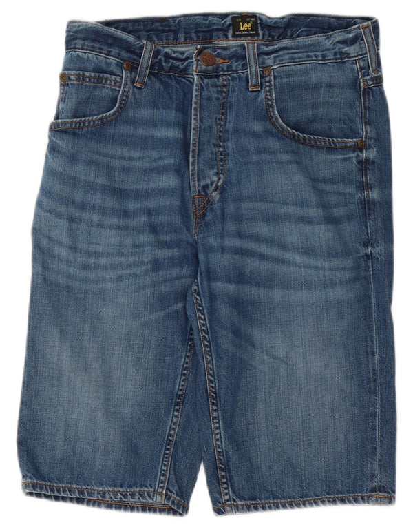 Shorts jeans curtos Lee masculino com 5 bolsos W28 pequeno algodão azul
