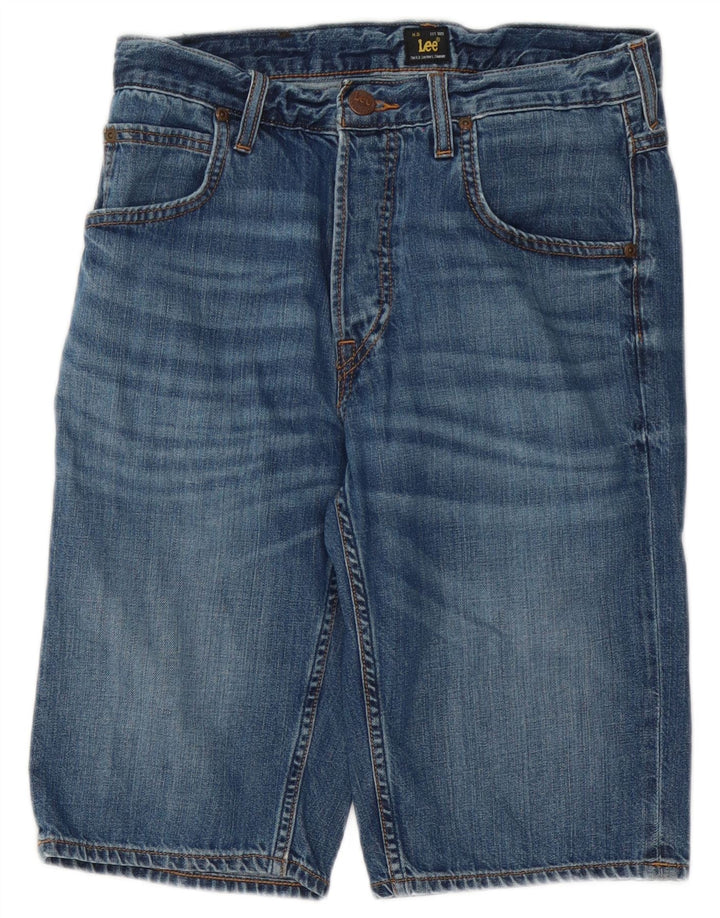 Shorts jeans curtos Lee masculino com 5 bolsos W28 pequeno algodão azul