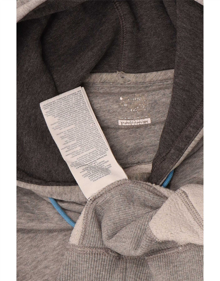 Moletom com capuz masculino Nike médio cinza manchado de algodão