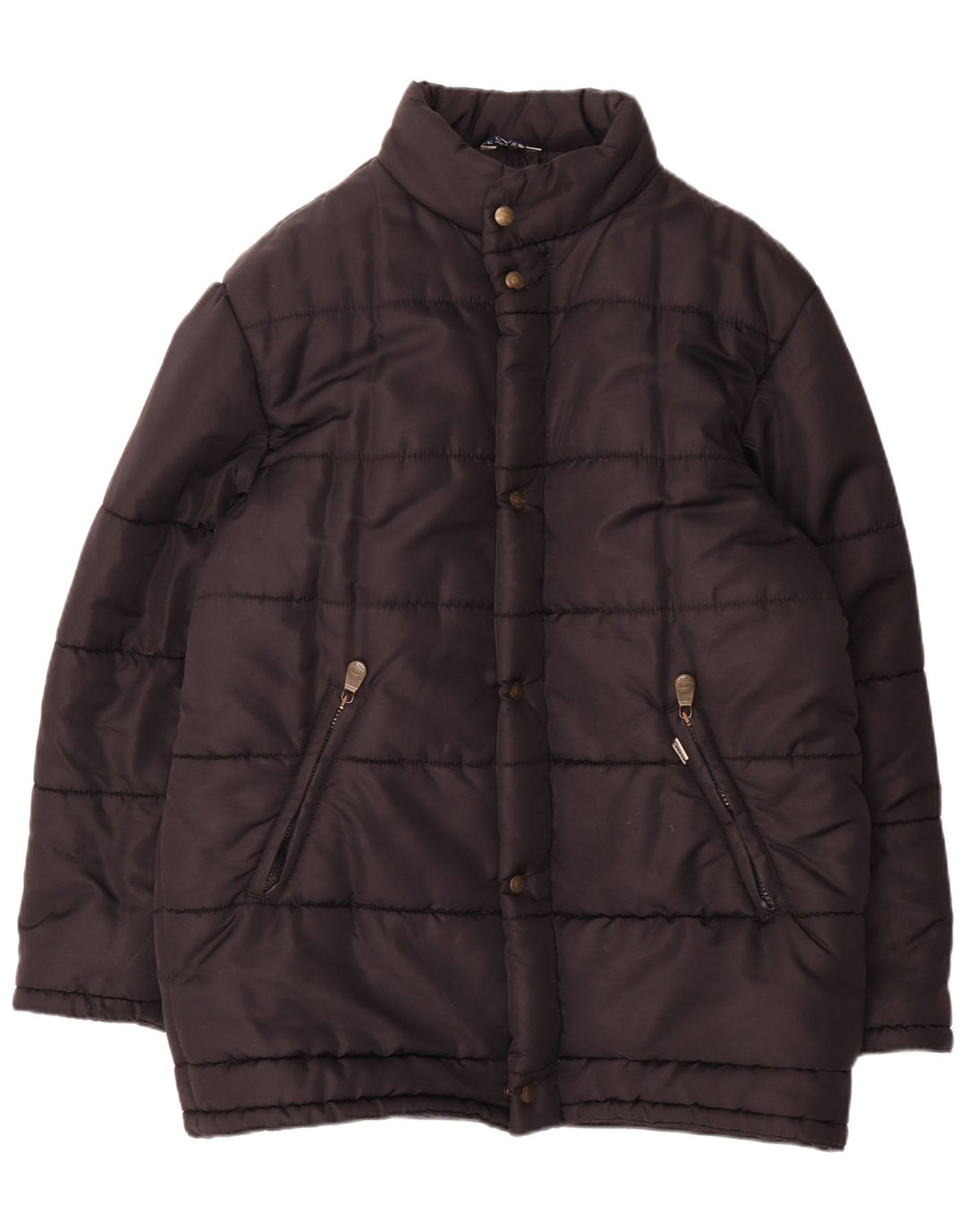 Jaqueta acolchoada masculina Levi's UK 38 poliéster preto médio