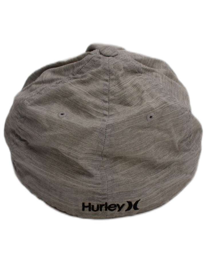 Boné de beisebol Hurley masculino Flex Fit gráfico grande/XL cinza poliéster