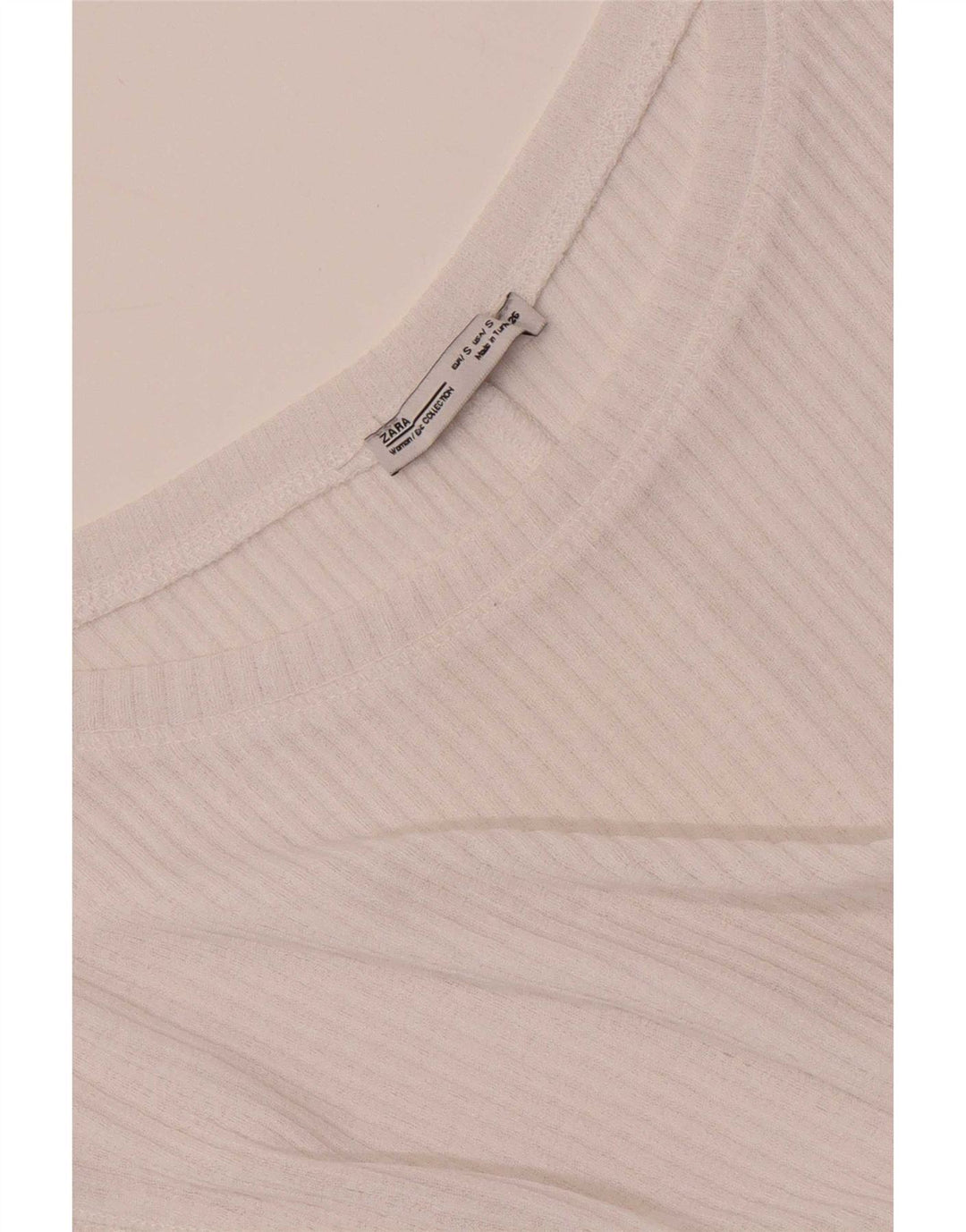 Zara Womens Oversized Vest Top UK 10 Pequeno Branco