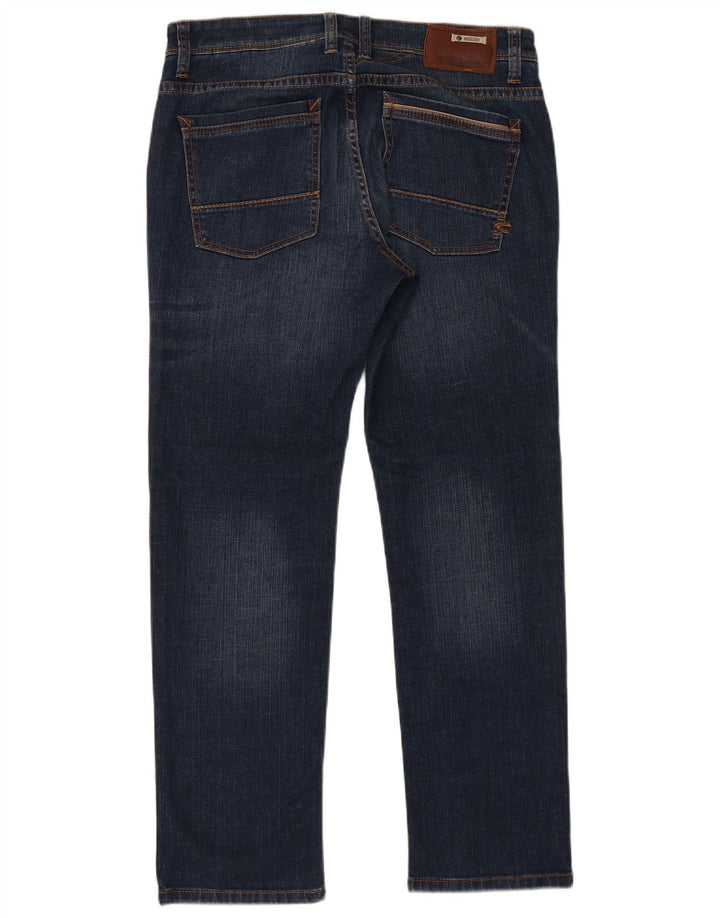 Camel Active Masculino Hudson Straight Jeans W34 L30 Azul Marinho Algodão