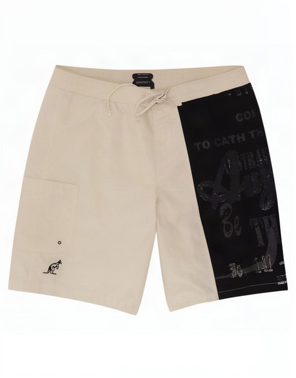 Shorts de natação masculino AUSTRALIAN L'ALPINA W38 XL branco colorblock