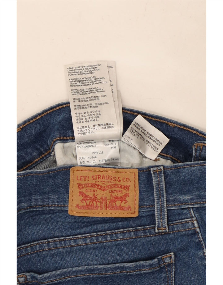 Calça jeans feminina LEVI'S 710 Super Skinny W30 L26 azul algodão