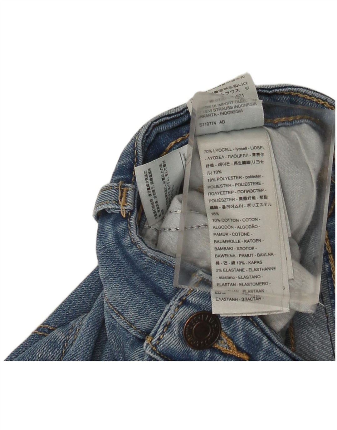 Calça Jeans Levis 711 Skinny W30 L30 Azul Lyocell