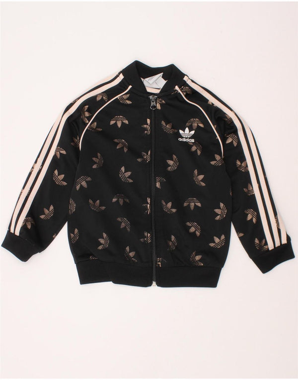 Jaqueta Adidas Girls Graphic Treino Top 3-4 Anos Poliéster Preto