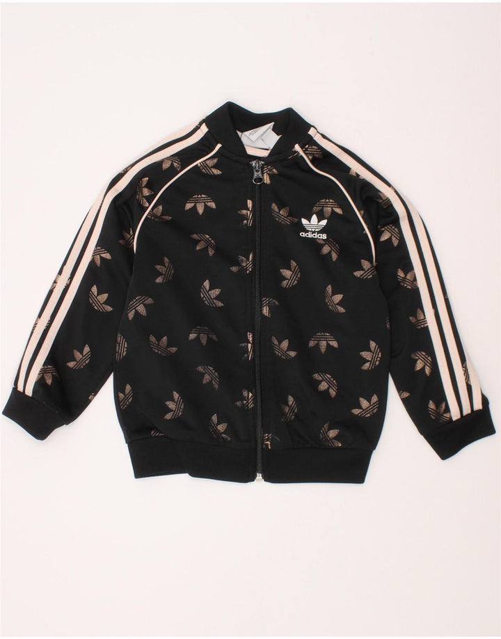 Jaqueta Adidas Girls Graphic Treino Top 3-4 Anos Poliéster Preto