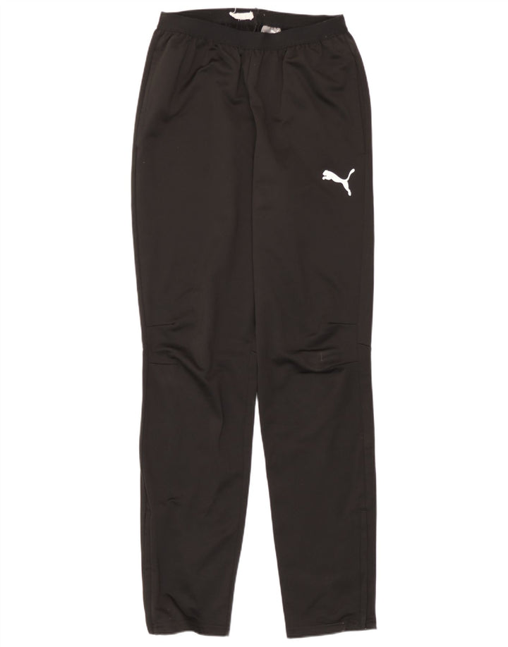 Calça de treino masculina Puma pequena preta poliéster