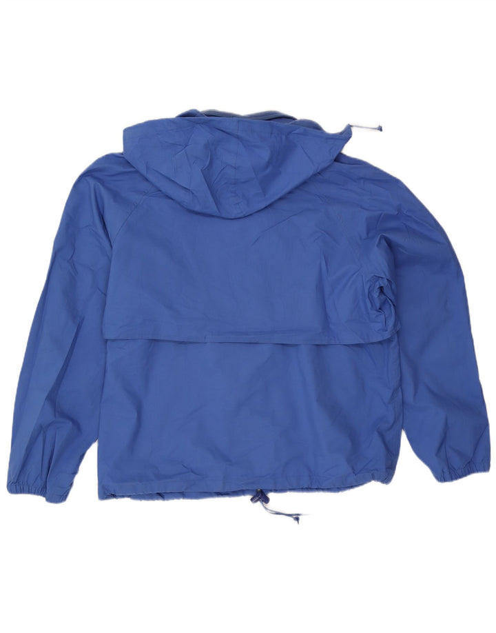 Jaqueta de chuva masculina Eddie Bauer com capuz Reino Unido 40 poliéster azul grande