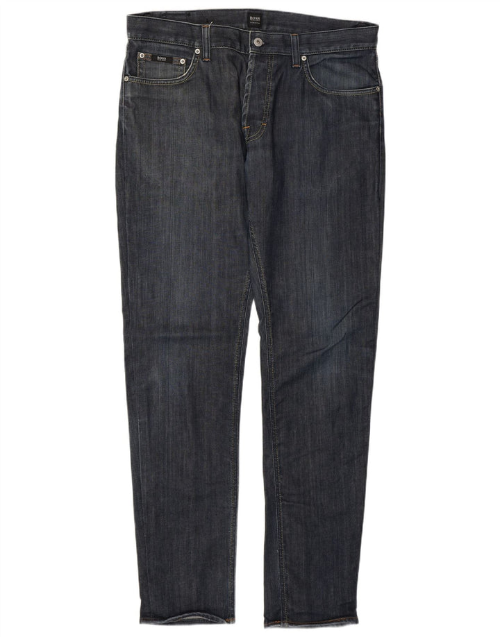 Hugo Boss Masculino Slim Jeans W35 L34 Azul Algodão