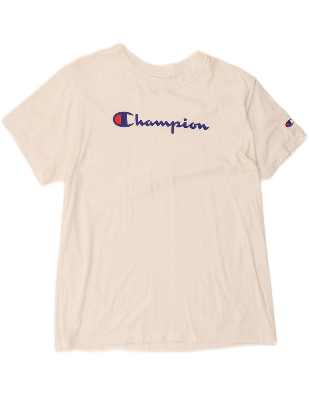 Camiseta feminina estampada Champion UK 16 grande branca